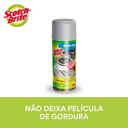 Imagem de Brilha INOX SCOTCH Brite 200ML Removedor Limpador SPRAY 3M