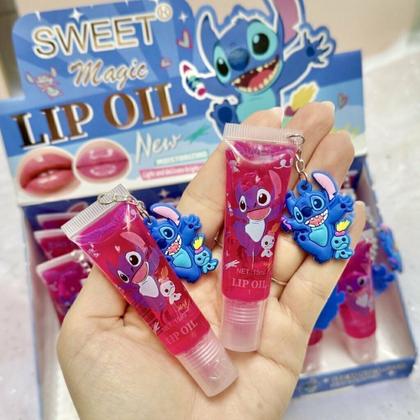 Imagem de Brilho Labial Gloss Bisnaga Lip Oil Stitch Pingente