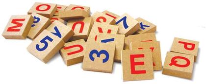 Imagem de Brincando Com Letras E Números Em Madeira 72 Peças - Xalingo