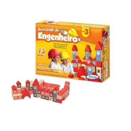 Imagem de Brincando De Engenheiro Brinquedo Infantil 73 Peças