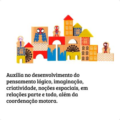 Imagem de Brincando de Engenheiro Spidey 70 Peças Desenvolve a Coordenação Motora Xalingo - 17710