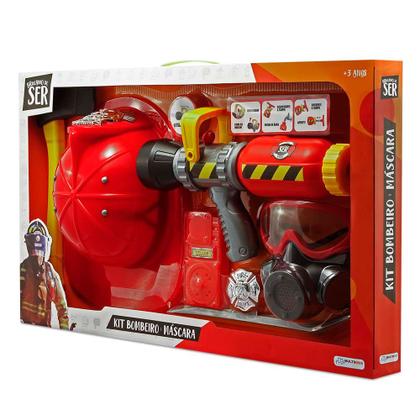 Imagem de Brincando de Ser Kit Bombeiro Com Mascara MULTIKIDS
