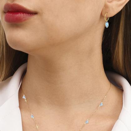 Imagem de Brinco Argola Com Pingente Ouro 18k