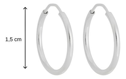 Imagem de Brinco Argola Fio Redondo Prata 925 1 Unidade Unissex