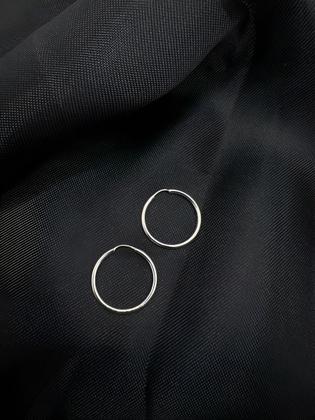 Imagem de Brinco Argola Fio Redondo Prata 925 1 Unidade Unissex