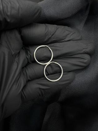 Imagem de Brinco Argola Fio Redondo Prata 925 1 Unidade Unissex