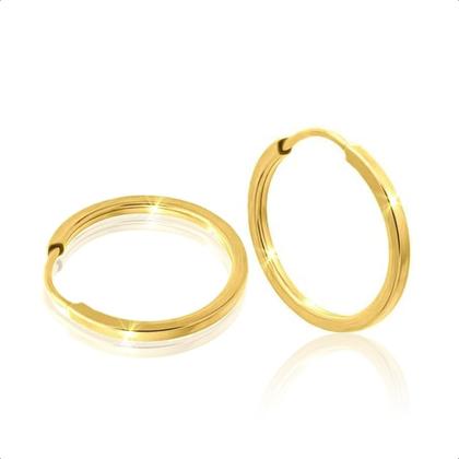 Imagem de Brinco Argola Ouro 18k Infantil 2º Furo 10mm