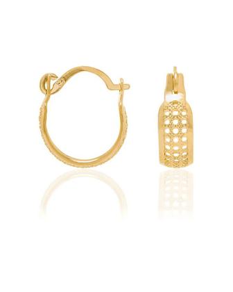 Imagem de Brinco Argola Rommanel 1,4cm Pequenos Quadrado Vazado 523179