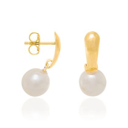 Imagem de Brinco banhado a ouro com pérolas PÉROLA 522093 Rommanel