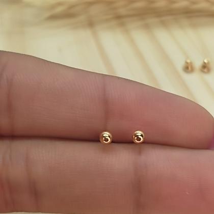 Imagem de Brinco Bolinha Infantil segundo furo Ouro 18k