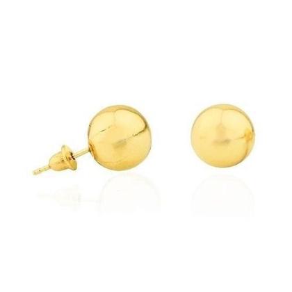 Imagem de Brinco De Ouro 18k 750 Bola 10mm