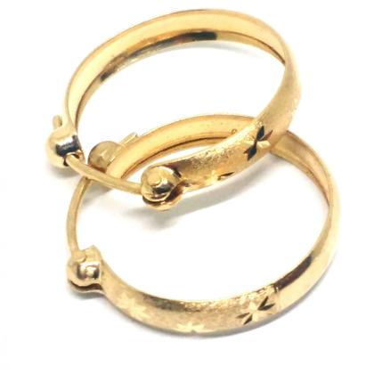 Imagem de Brinco de ouro 18k  Argola Grande 1,5CM