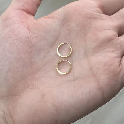 Imagem de Brinco De Ouro 18k Argola Infantil Segundo Furo 1,1cm Bebe