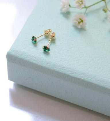 Imagem de Brinco de Ouro 18k Zircônia de 3mm Infantil, bebê, recém nascido ou 2 furo - COR A ESCOLHER