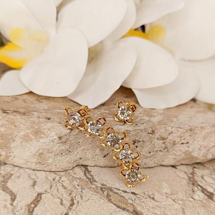 Imagem de Brinco Ear Cuff Flor 5 e Ponto de Luz Cristal