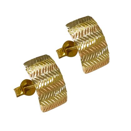 Imagem de Brinco Em Ouro 18k 750 Chapa 9 Cores Estreito