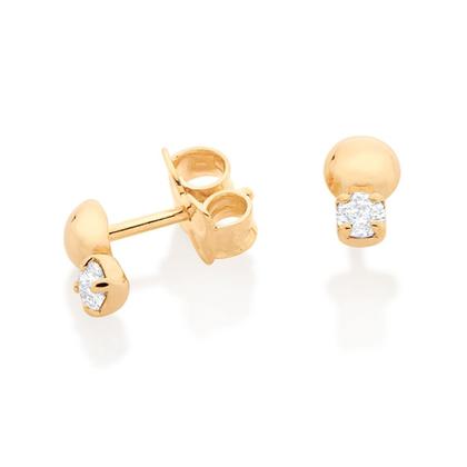 Imagem de Brinco folheado a ouro com zircônias branco/526804
