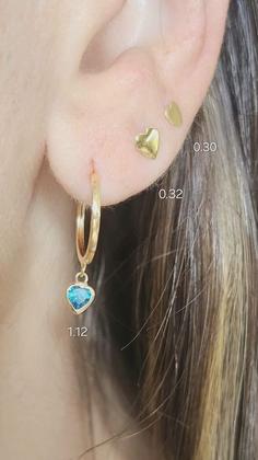 Imagem de Brinco Infantil Coração Ouro 18k  - 0.30