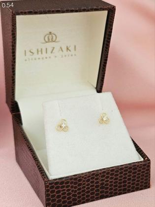 Imagem de Brinco Infantil Zircônia Ouro 18k - 0.54