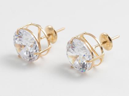 Imagem de Brinco Ponto de Luz 7mm cacharia de Ouro 18k