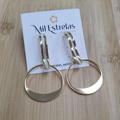 Imagem de Brinco Praia Do Futuro Semijíoa Banhado a Ouro Tendência