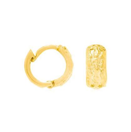 Imagem de Brinco Rommanel Banhado Ouro Argola Trabalhada Unissex 523853