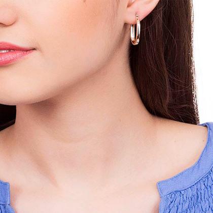 Imagem de Brinco Rommanel Folheado Ouro 18k Pequeno Argola Lisa 520808
