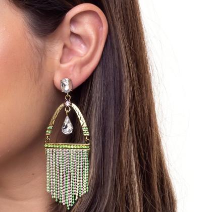 Imagem de Brinco Strass Franja BC3891