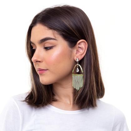 Imagem de Brinco Strass Franja BC3891