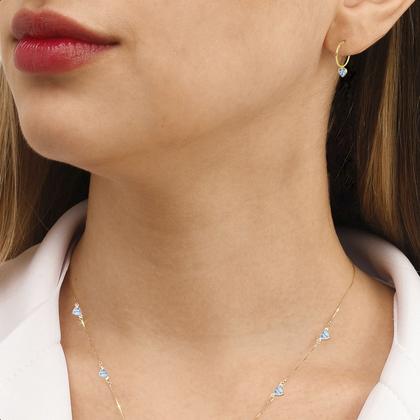Imagem de Brincos Argola De Ouro 18k Com Zircônia 5mm
