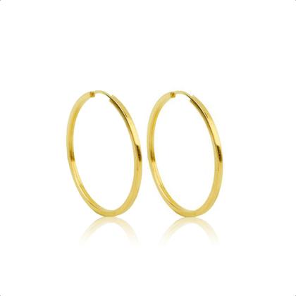 Imagem de Brincos Argola De Ouro 18k Com Zircônia 5mm