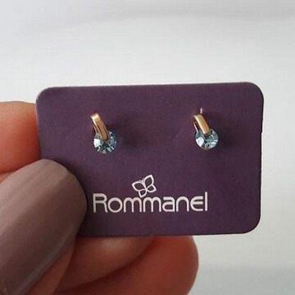 Imagem de Brincos banhado ouro 3x 24k 18k e 22k  femininos segundo furo infantil bebe recem nascido redondo cristal rommanel 523530