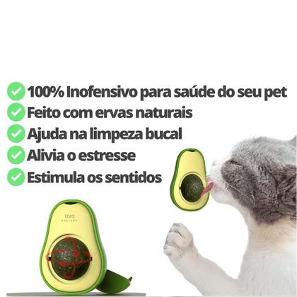 Imagem de Brinquedo Abacate Para Gatos Com Erva Catnip Gato - Natural