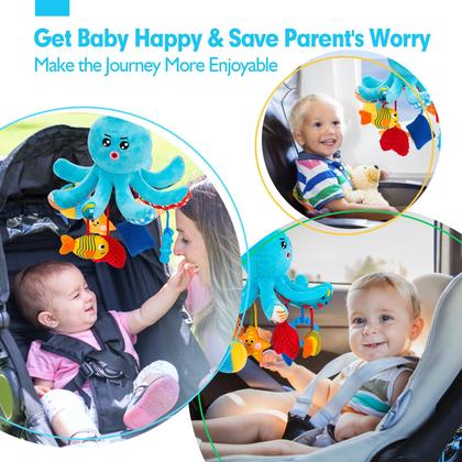 Imagem de Brinquedo Activity Octopus de 3 a 6 meses com cabos de tração e muito mais