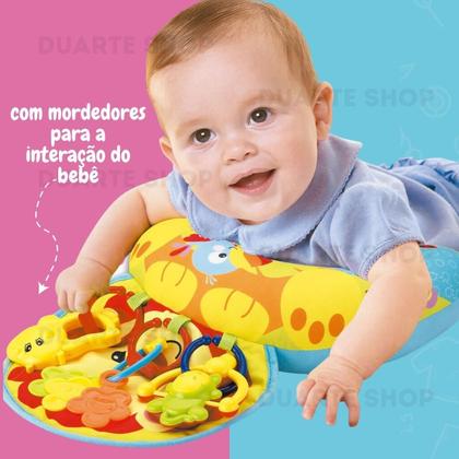 Imagem de Brinquedo Almofadinha Conforto Bebe Com Mordedor Acessórios Zoop Toys Brinquedo Interativo Educativo Presente Menino Menina Bpa free