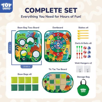 Imagem de Brinquedo ao ar livre TOY Life Toddler Bean Bag Toss Dinosaur Design