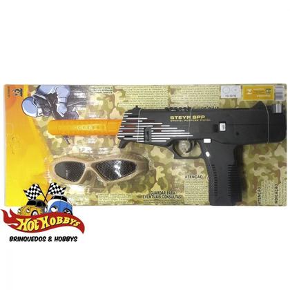 Imagem de Brinquedo Arminha Pistola com Luz Som e Oculos Elite