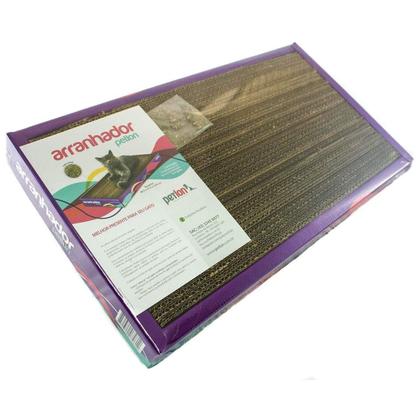 Imagem de Brinquedo Arranhador De Papelão Para Gatos Gatinhos Pets + Catnip Erva do Gato Cat Nip Relaxante 100% Natural Poste Protetor Sofá Cama Cortina Petlon