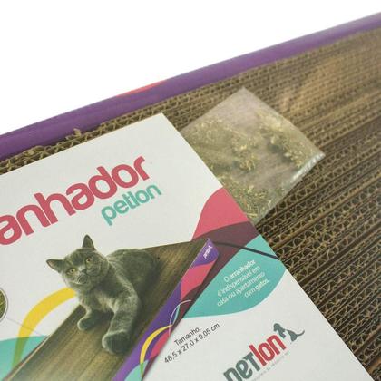 Imagem de Brinquedo Arranhador De Papelão Para Gatos Gatinhos Pets + Catnip Erva do Gato Cat Nip Relaxante 100% Natural Poste Protetor Sofá Cama Cortina Petlon