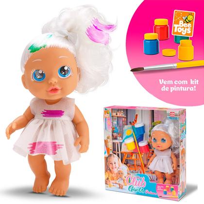Imagem de Brinquedo Artístico Mini Club Girls Pintura Para Colorir O Cabelo E Criar Visuais Novos