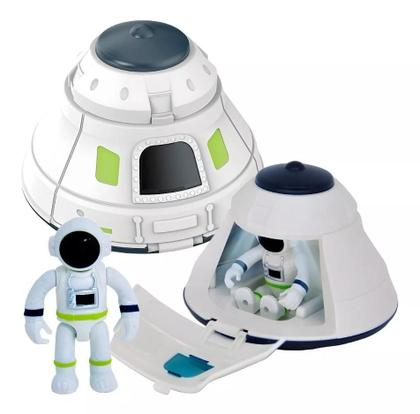 Imagem de Brinquedo Astronauta Nave Espacial C/ Luz Bateria e Boneco