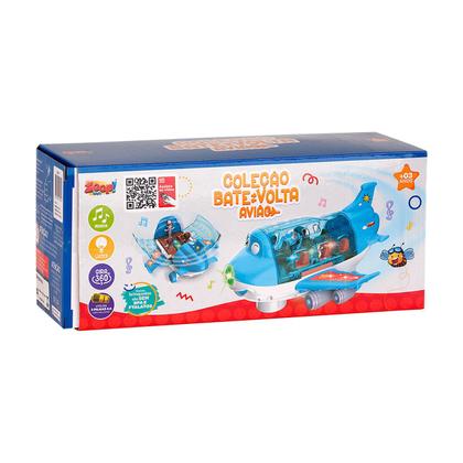 Imagem de Brinquedo Avião Musical Bate e Volta Com Luz e Som Zoop Toys