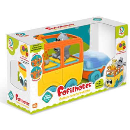 Imagem de Brinquedo Baby Land Fofilhotes Onibus Com Carretinha 3085