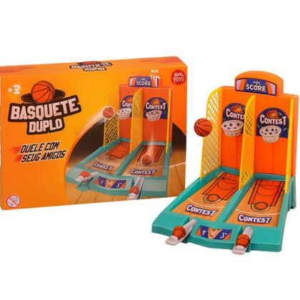 Imagem de Brinquedo Basquete Duplo Infantil de Mesa com 2 Cestas  Jogo Interativo para Crianças +3 Anos Brinquedo Menino 4299