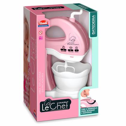 Imagem de Brinquedo Batedeira New Le Chef Rosa Com Tigela Removível Brincando De Cozinha Menina