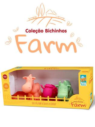 Imagem de Brinquedo Bebê Coleção Bichinhos Da Fazenda Em Vinil