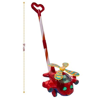 Imagem de Brinquedo Bebê Empurrar Puxar Som Musical Educativo Pedagogico Pica Pau Aviao ou Siri