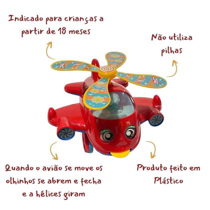 Imagem de Brinquedo Bebê Empurrar Puxar Som Musical Educativo Pedagogico Pica Pau Aviao ou Siri