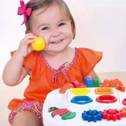 Imagem de Brinquedo Bebê Infantil Mesa Didática Presente Criança Menino Menina 1 ano