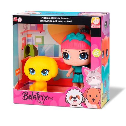 Imagem de Brinquedo Belatrix Club Pet Boneca De Vinil Articulada Com Cachorrinho Shih Tzu Silmar